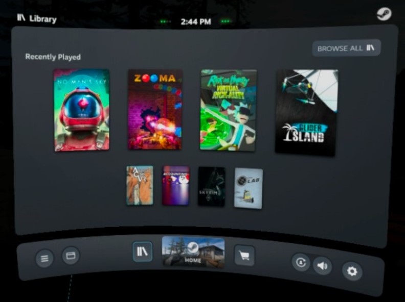oculus quest steam library
